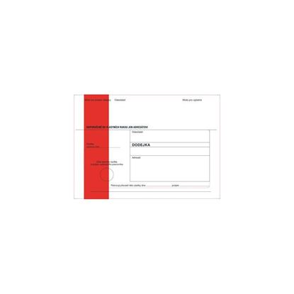 Obrázek Obálky B6 s dodejkou samopropisovací - s červeným pruhem / 1000 ks