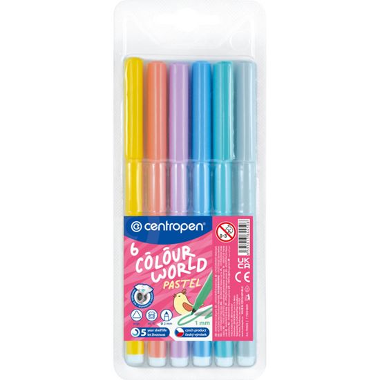 Obrázek z Popisovače Centropen PASTEL 7550/6 - sada 6 ks
