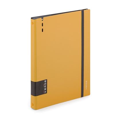 Obrázek Kroužkový záznamník VERDE Karis A4 - 90 l / hořčicová