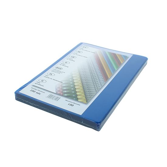 Obrázek z Desky pro kroužkovou vazbu přední strana - A4 / modrá / 100 ks