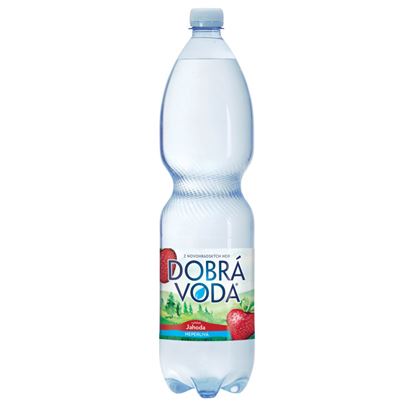 Obrázek Dobrá voda s příchutí - jahoda / neperlivá / 1,5 l