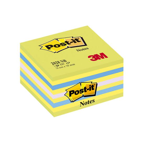 Obrázek z Samolepicí bločky Post-it kostky - zelená, žlutá, modrá, fialová / 450 lístků