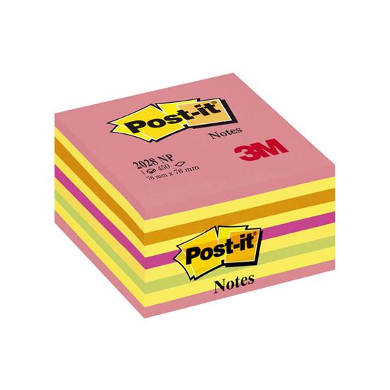 Obrázek z Samolepicí bločky Post-it kostky - růžová, žlutá, oranžová, zelená / 450 lístků