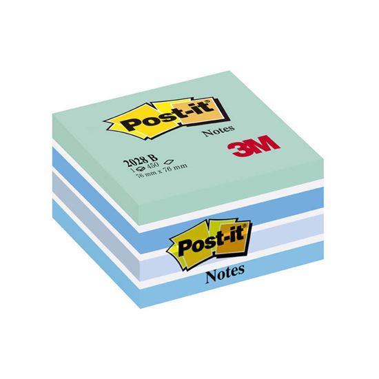 Obrázek z Samolepicí bločky Post-it kostky - modré odstíny / 450 lístků