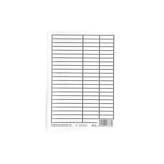Obrázek z Podložka do sešitů A5 papírová - linka / linka