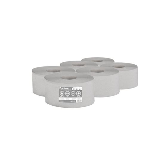 Obrázek z Papír toaletní PrimaSoft Jumbo šedý - průměr 190 mm