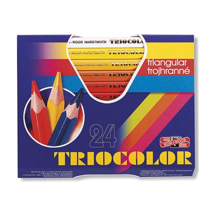 Obrázek Pastelky Koh-i-noor Triocolor silné / trojhranné / 24ks