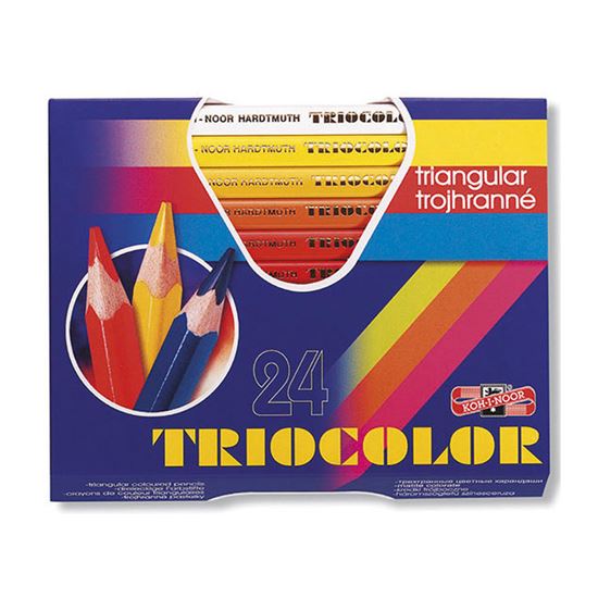 Obrázek z Pastelky Koh-i-noor Triocolor silné / trojhranné / 24ks