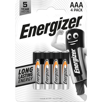 Obrázek Baterie Energizer alkalické - baterie mikrotužka AAA / 4 ks