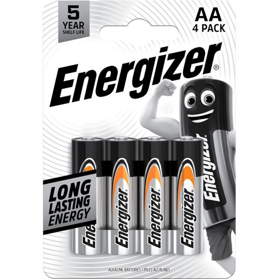 Obrázek z Baterie Energizer alkalické - baterie tužková AA / 4 ks