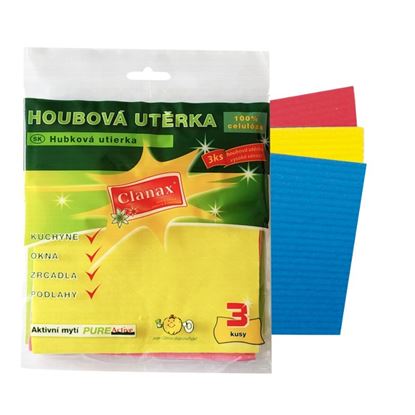 Obrázek Houbové utěrky Clanax - 3 ks