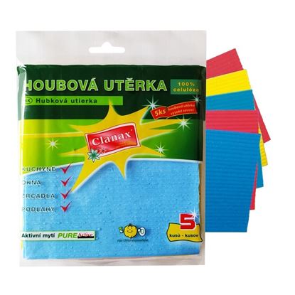 Obrázek Utěrky houbové Clanax - 5 ks