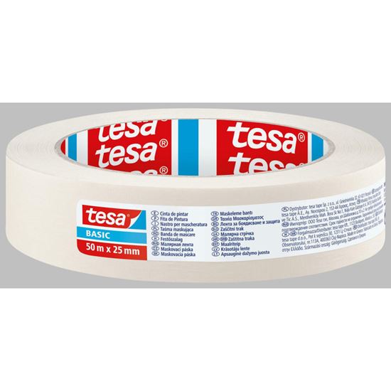 Obrázek z Lepicí páska krepová Tesa bílá - 25 mm x 50 mm