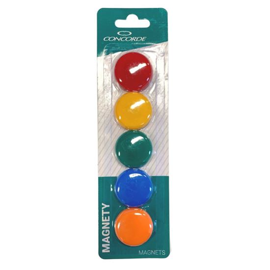 Obrázek z Magnety CONCORDE - průměr 35 mm / barevný mix / 5 ks