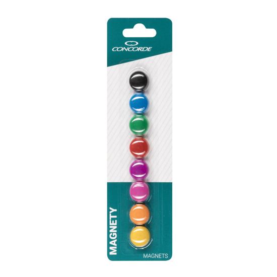 Obrázek z Magnety CONCORDE - průměr 20 mm / barevný mix / 8 ks