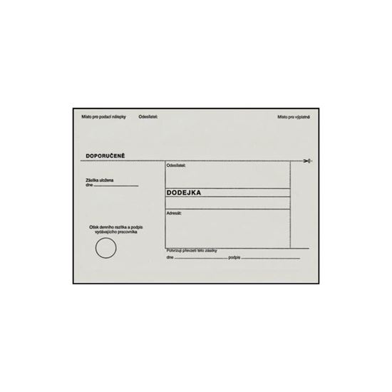 Obrázek z Obálky B6 s dodejkou - bílá / 1000 ks