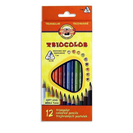 Obrázek z Pastelky Koh-i-noor Triocolor slabé / trojhranné / 12ks