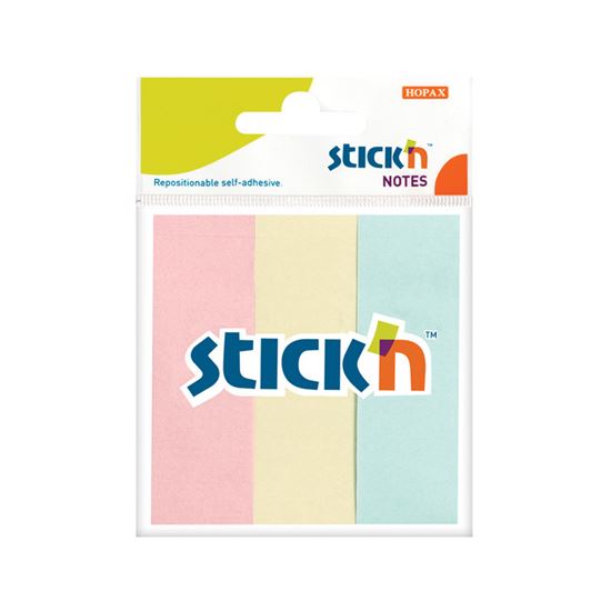Obrázek z Samolepicí záložky Stick´n by Hopax - 25 x 76 mm / 3 x 50 lístků / pastelové barvy