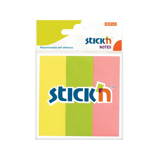 Obrázek z Samolepicí záložky Stick´n by Hopax - 25 x 76 mm / 3 x 50 lístků / neonové barvy