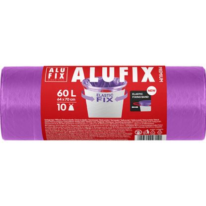 Obrázek Pytle Alufix Premium Elastic Fix - 64x70cm / 60l / 22my / 10ks