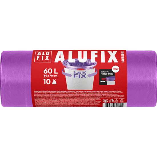 Obrázek z Pytle Alufix Premium Elastic Fix - 64x70cm / 60l / 22my / 10ks