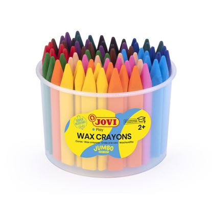 Obrázek Voskové pastelky JOVI trojhranné - 72 ks / v kelímku