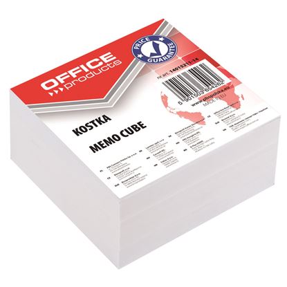 Obrázek Záznamní kostka bílá 8,5 x 8,5 cm / nelepená vazba