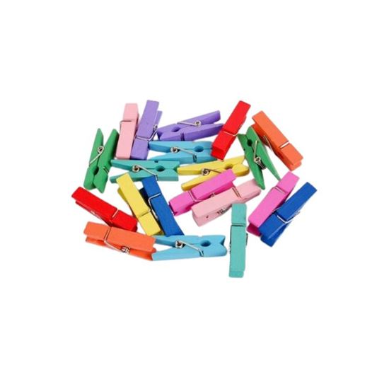 Obrázek z Kolíčky dekorační barevné 35 x 7 mm - 20 ks