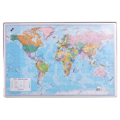 Obrázek Pracovní podložky dekorované - jednostranná / mapa svět