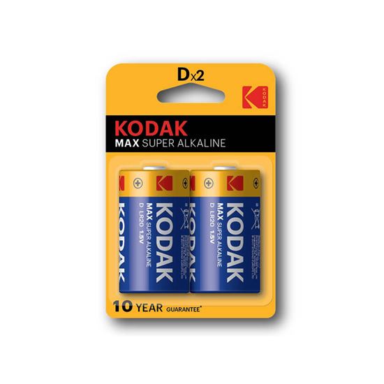 Obrázek z Baterie Kodak alkalické - baterie mono článek velký R20 / 2 ks