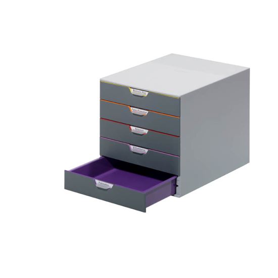 Obrázek z Zásuvkový box VARICOLOR® - 5 zásuvek / šedá