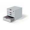 Obrázek z Zásuvkový box VARICOLOR® SAFE - 4 zásuvky + zámek / bílá