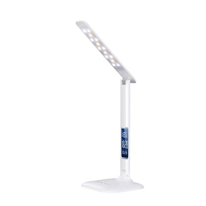 Obrázek Lampa LED stmívatelná s displejem - lesklá bílá