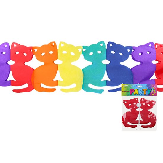 Obrázek z Girlanda papírová - kočka / 3 m