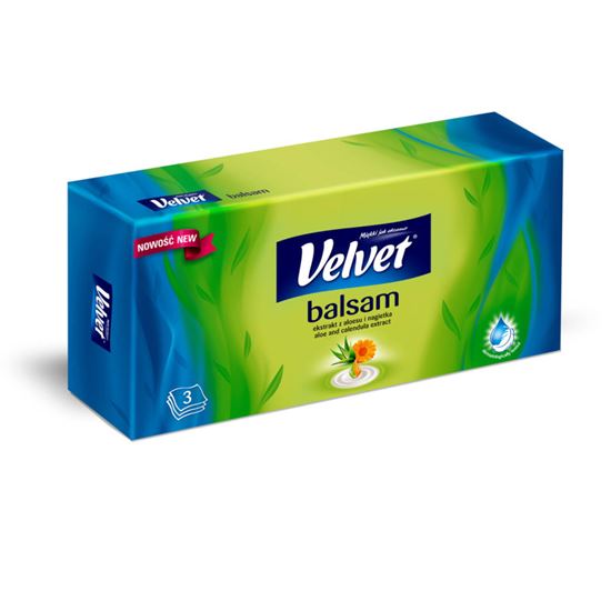 Obrázek z Kapesníčky papírové Velvet Balsam - třívrstvé / 70 ks