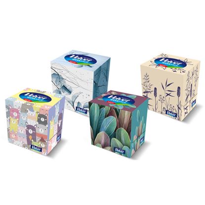 Obrázek Kapesníčky papírové Velvet Cube - třívrstvé / 56 ks