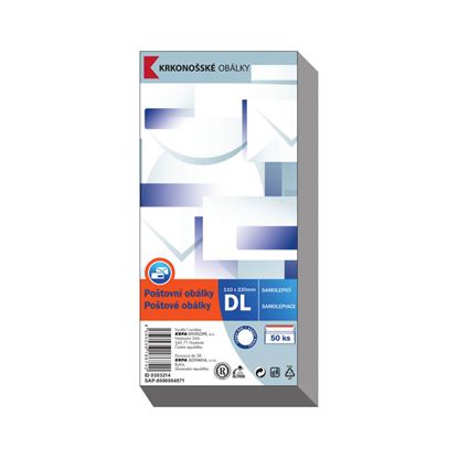 Obrázek Obálky DL samolepicí - bez okénka / 50 ks