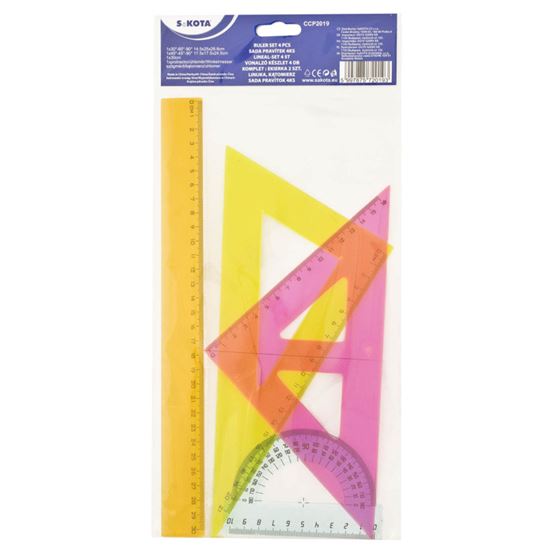 Obrázek z Souprava pravítek NEON - sada 4 ks