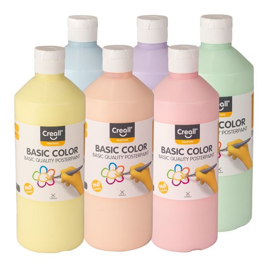 Obrázek z Temperové barvy v lahvi - pastelové barvy / 6 x 500ml