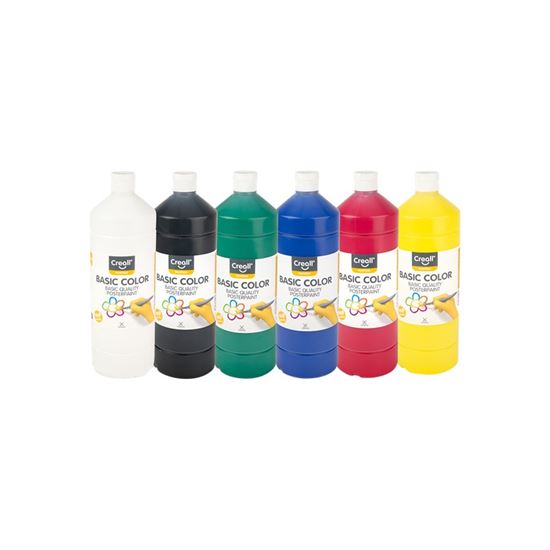Obrázek z Temperové barvy v lahvi - 6 x 1000 ml