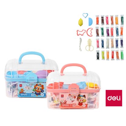 Obrázek Modelovací hmota DELI měkká s vůní - 24 barev / kufřík mix