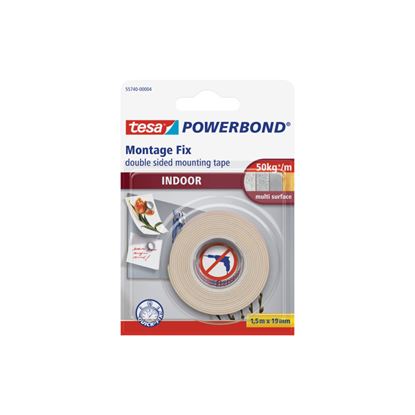 Obrázek Montážní páska oboustranná Tesa - bílá / 19 mm x 1,5 m
