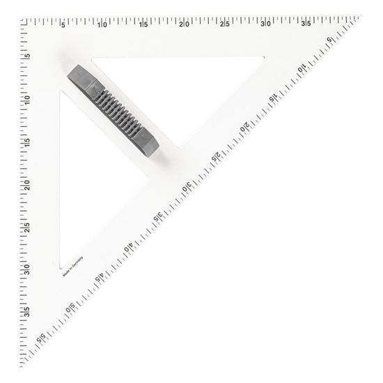 Obrázek z Magnetický trojúhelník na tabuli WISSNER - 45° 60cm / bílá