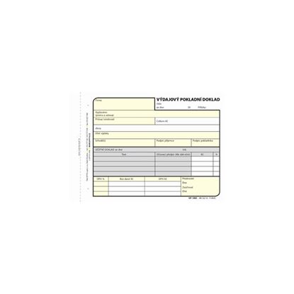 Obrázek Optys 1083 výdajový pokladní doklad 100 listů NCR A6