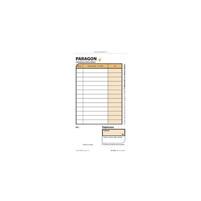 Obrázek Optys 1089 paragon blok 75 mm x 150 mm číslovaný 2 x 50 listů NCR