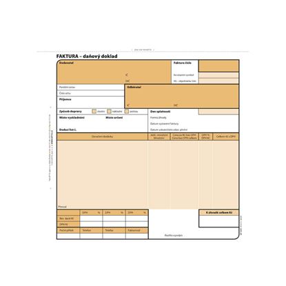 Obrázek Optys 1074 faktura 20 cm x 21 cm 100 listů NCR