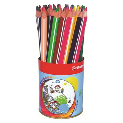 Obrázek Pastelky STABILO® Trio silná / 38 ks / Kovová dóza