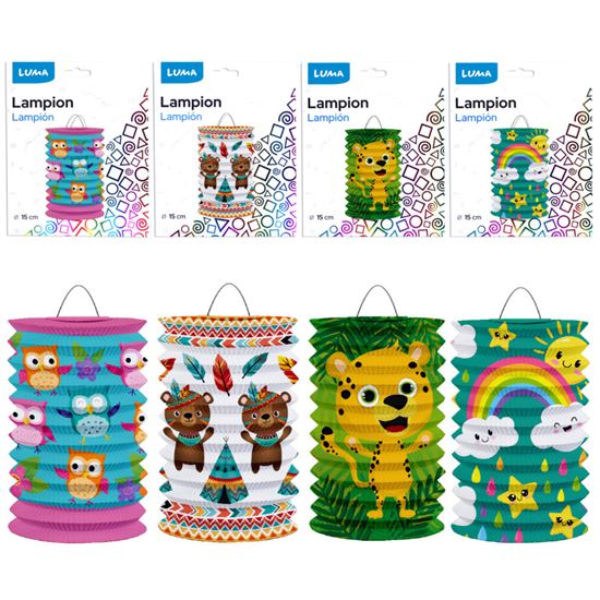 Obrázek z Lampion roztahovací 15 cm - dětský mix