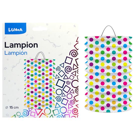 Obrázek z Lampion roztahovací 15 cm - puntík