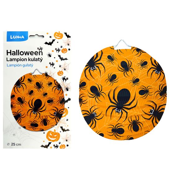 Obrázek z Lampion kulatý 25cm - pavouk